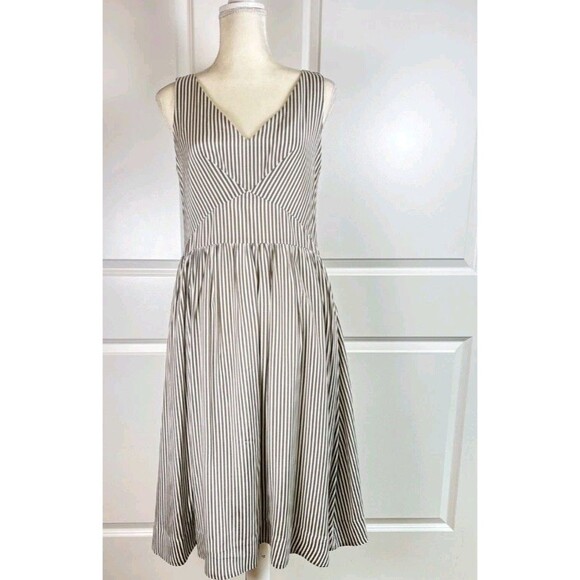 Donna Morgan Striped Coastal Vintage TimelessSummertime Sleeveless Dress Size 4 - Picture 1 of 5